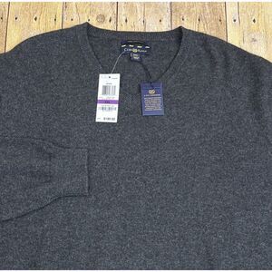 Club Room Cashmere Sweater Men XXL 2XL V Neck Pullover NEW NWT